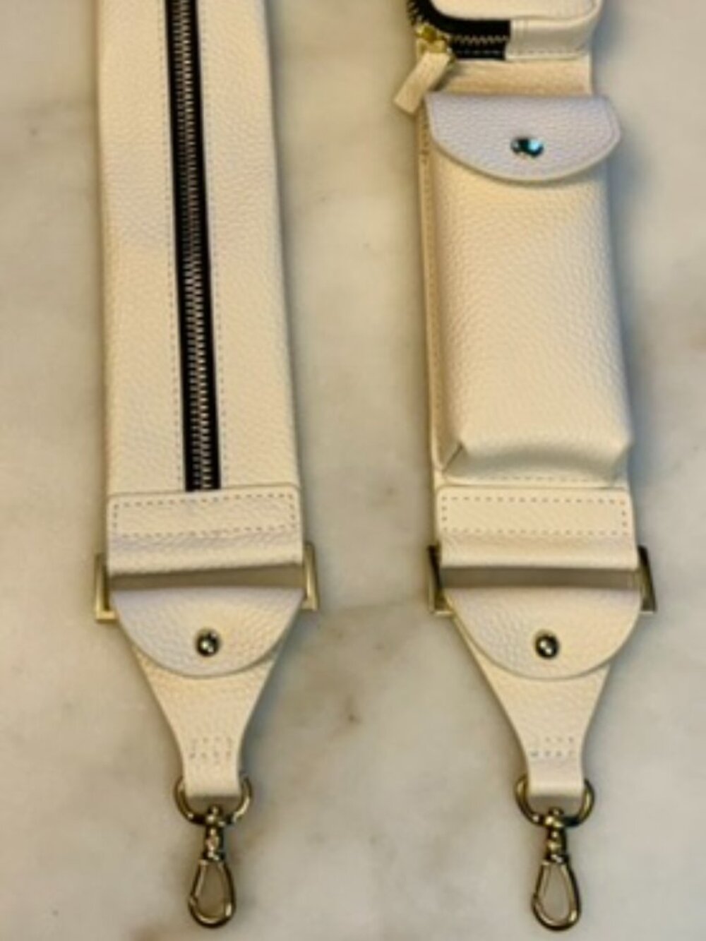 NWT Bandolier Ivory Gold Billie Crossbody Utility Strap Multi Pouch Rare - Picture 4 of 8